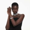 Sublima Open Ring Mixed Cuts, White, Ruthenium Plated Sublima Open Ring Mixed Cuts, White, Ruthenium Plated