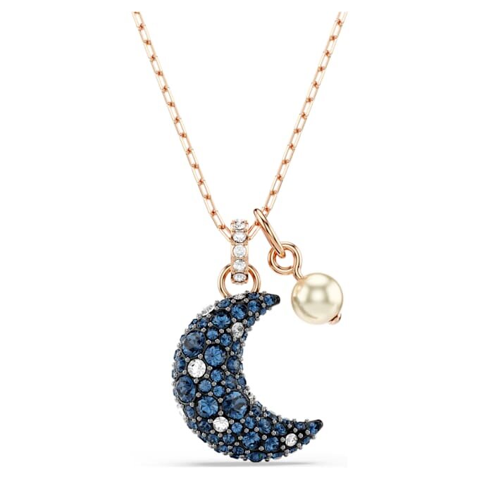 Sublima Pendant Crystal Pearl, Moon, Multicolored, Rose Gold-Tone Plated Sublima Pendant Crystal Pearl, Moon, Multicolored, Rose Gold-Tone Plated