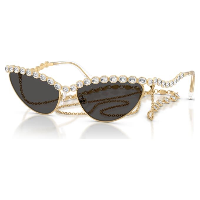 Sunglasses Cat-Eye Shape, Chain, Gray Sunglasses Cat-Eye Shape, Chain, Gray