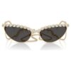 Sunglasses Cat-Eye Shape, Chain, Gray Sunglasses Cat-Eye Shape, Chain, Gray