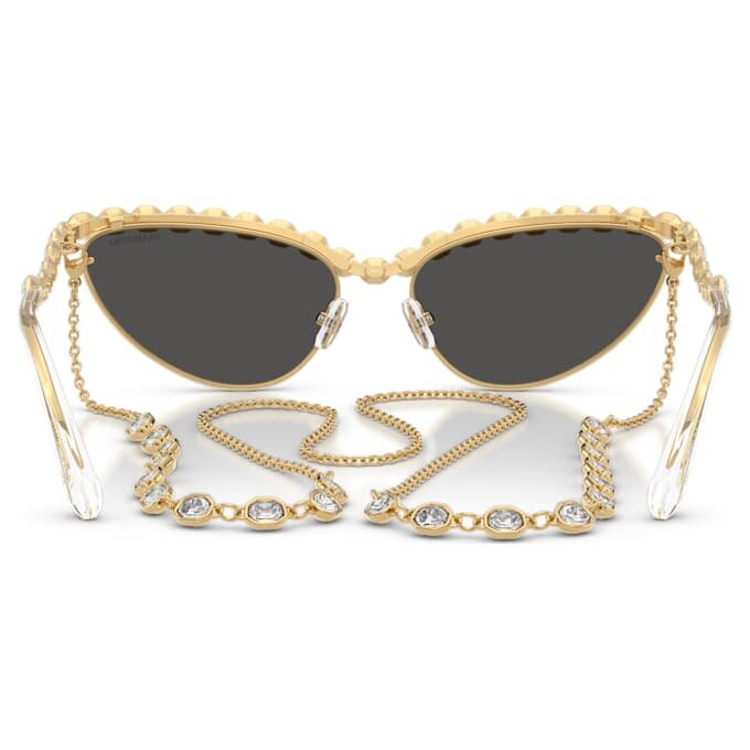 Sunglasses Cat-Eye Shape, Chain, Gray Sunglasses Cat-Eye Shape, Chain, Gray