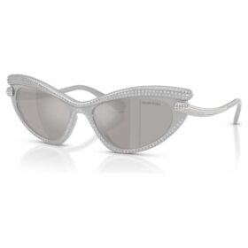 Sunglasses Cat-Eye Shape, Silver Tone