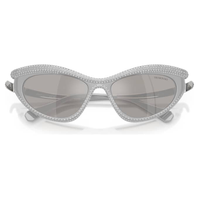 Sunglasses Cat-Eye Shape, Silver Tone Sunglasses Cat-Eye Shape, Silver Tone