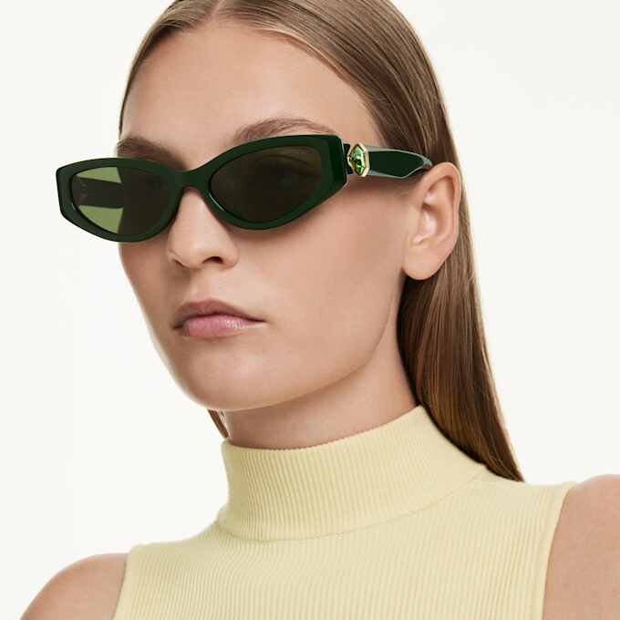 Sunglasses Cat-Eye Shape, Sk6045, Green Sunglasses Cat-Eye Shape, Sk6045, Green