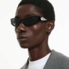 Sunglasses Cat-Eye Shape, Sk6046, Black