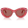 Sunglasses Cat-Eye Shape, Sk6060, Red Sunglasses Cat-Eye Shape, Sk6060, Red
