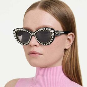 Sunglasses Cat-Eye Shape, Sk6060, Silver Tone