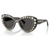 Sunglasses Cat-Eye Shape, Sk6060, Silver Tone