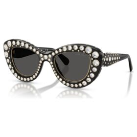 Sunglasses Cat-Eye Shape, Sk6060, Silver Tone