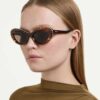 Sunglasses Cat-Eye Shape, Sk6061U, Brown Sunglasses Cat-Eye Shape, Sk6061U, Brown