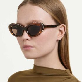 Sunglasses Cat-Eye Shape, Sk6061U, Brown