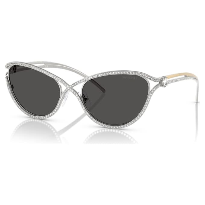 Sunglasses Cat-Eye Shape, Sk7025, Silver Tone Sunglasses Cat-Eye Shape, Sk7025, Silver Tone