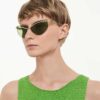 Sunglasses Cat-Eye Shape, Sk7039, Gold Tone