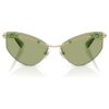 Sunglasses Cat-Eye Shape, Sk7039, Gold Tone