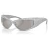 Sunglasses Mask Shape, Sk6027, Silver Tone