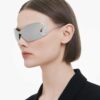 Sunglasses Mask, Swan, Sk7020, Silver Tone