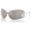 Sunglasses Mask, Swan, Sk7020, Silver Tone