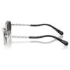 Sunglasses Oval Shape, 2 in 1 Clip-On, Sk7044, Silver Tone