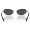 Sunglasses Oval Shape, 2 in 1 Clip-On, Sk7044, Silver Tone