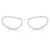 Sunglasses Oval Shape, 2 in 1 Clip-On, Sk7044, Silver Tone
