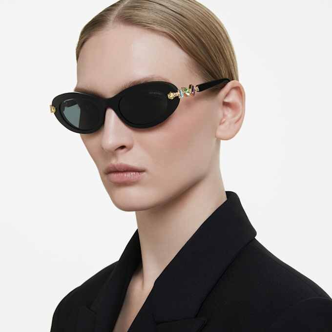 Sunglasses Oval Shape, Black Sunglasses Oval Shape, Black