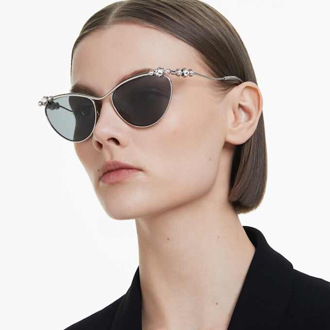 Sunglasses Oval Shape, Sk7017, Silver Tone Sunglasses Oval Shape, Sk7017, Silver Tone