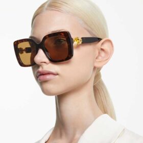 Sunglasses Oversized, Square Shape, Sk6001, Brown