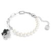 Swan Bracelet Crystal Pearl, Swan, Black, Mixed Metal Finish