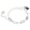 Swan Bracelet Crystal Pearl, Swan, Black, Mixed Metal Finish