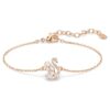 Swan Bracelet Mixed Cuts, Swan, White, Rose Gold-Tone Plated