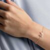 Swan Bracelet Swan, Pink, Rose Gold-Tone Plated