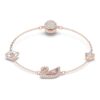 Swan Bracelet Swan, Pink, Rose Gold-Tone Plated