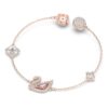 Swan Bracelet Swan, Pink, Rose Gold-Tone Plated