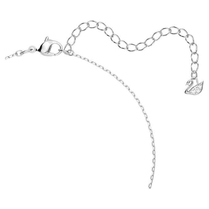 Swan Necklace Dancing Swan, White, Rhodium Plated Swan Necklace Dancing Swan, White, Rhodium Plated