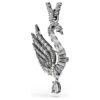 Swan Pendant and Brooch Swan, White, Ruthenium Plated