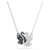 Swan Pendant Swan, Black, Mixed Metal Finish