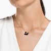 Swan Pendant Swan, Black, Rose Gold-Tone Plated Swan Pendant Swan, Black, Rose Gold-Tone Plated