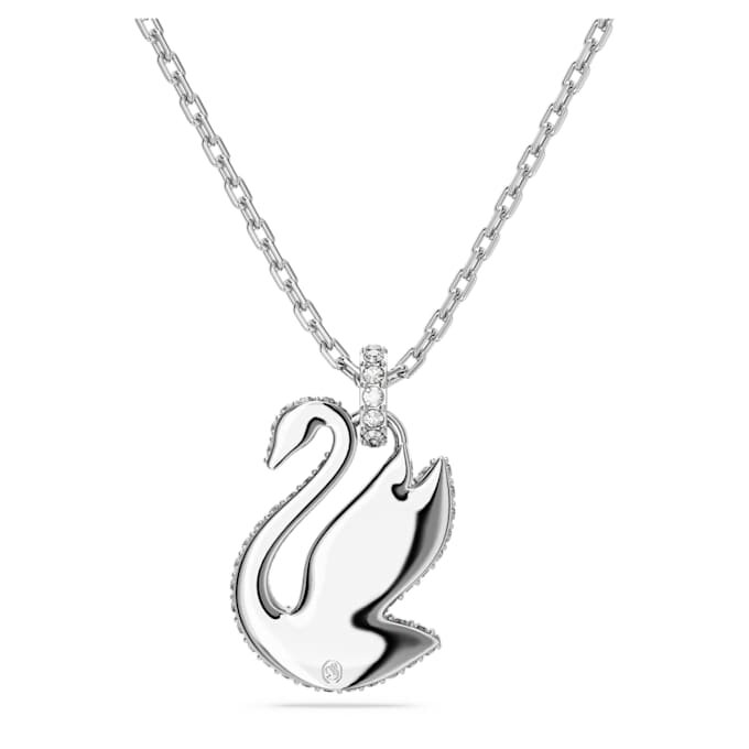 Swan Pendant Swan, Medium, White, Rhodium Plated Swan Pendant Swan, Medium, White, Rhodium Plated