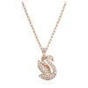 Swan Pendant Swan, Small, White, Rose Gold-Tone Plated Swan Pendant Swan, Small, White, Rose Gold-Tone Plated