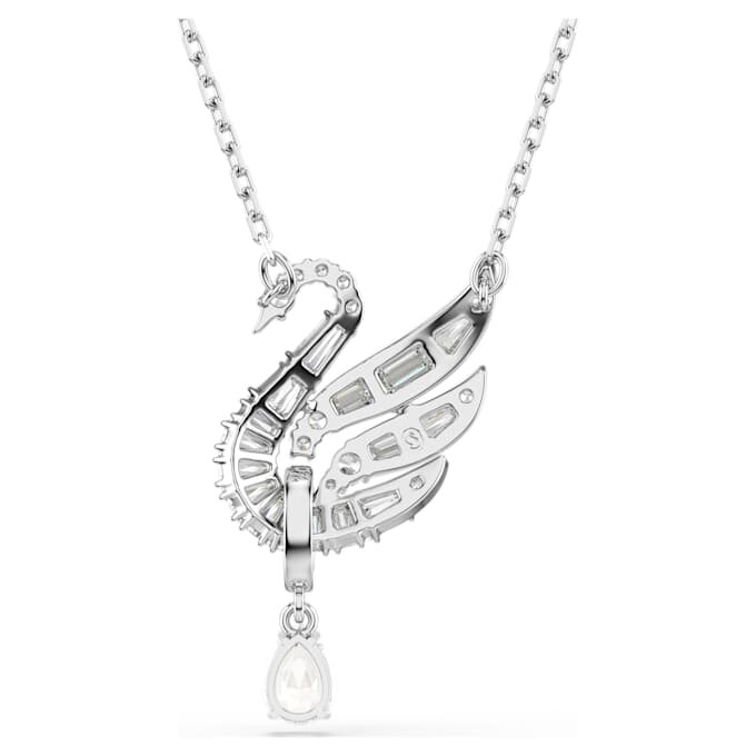 Swan Pendant Swan, White, Rhodium Plated Swan Pendant Swan, White, Rhodium Plated
