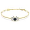 Symbolica Bangle Evil Eye, Blue, Gold-Tone Plated