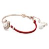 Symbolica Bracelet Crystal Pearl, Pavé, Horse Shoe, White, Rose Gold-Tone Plated