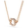 Symbolica Pendant Pavé, Horse Shoe, White, Rose Gold-Tone Plated Symbolica Pendant Pavé, Horse Shoe, White, Rose Gold-Tone Plated