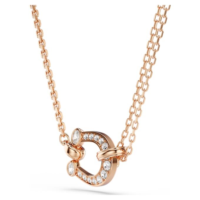 Symbolica Pendant Pavé, Horse Shoe, White, Rose Gold-Tone Plated Symbolica Pendant Pavé, Horse Shoe, White, Rose Gold-Tone Plated