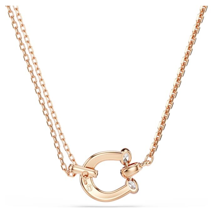 Symbolica Pendant Pavé, Horse Shoe, White, Rose Gold-Tone Plated Symbolica Pendant Pavé, Horse Shoe, White, Rose Gold-Tone Plated