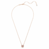 Symbolica Pendant Round Cut, Pavé, Horse Shoe, Red, Rose Gold-Tone Plated