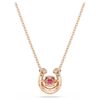 Symbolica Pendant Round Cut, Pavé, Horse Shoe, Red, Rose Gold-Tone Plated