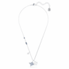 Symbolica Pendant Star, Blue, Rhodium Plated