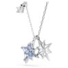Symbolica Pendant Star, Blue, Rhodium Plated