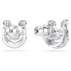 Symbolica Stud Earrings Round Cut, Pavé, Horse Shoe, Blue, Rhodium Plated